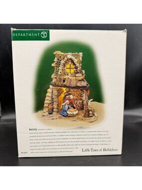 Depart. 56 Little Town of Bethlehem Nativity 2-pc #56.59796 Illuminated w Box